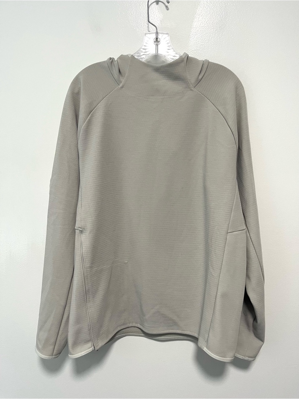 Lululemon Gridliner Fleece Hoodie Gym Pullover Athletic Beige Large